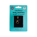 Load image into Gallery viewer, Body Jewellery Ring Bell Spike Gold-Plated 14G 10MM Belly Stud
