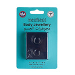 Load image into Gallery viewer, Body Jewellery Circular Spike Aqua 2PK Stainless Steel Captive Beads &amp; Eyebrow Studs
