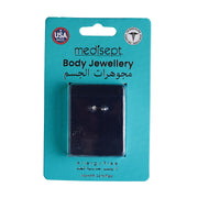 Body Jewellery Double Jewel Crystal Circular 16G Stainless Steel 3/8 Captive Beads & Eyebrow Studs