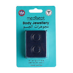 Load image into Gallery viewer, Body Jewellery Double Ring Ball Sapphire Stainless Steel Captive Beads &amp; Eyebrow Studs
