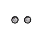 Load image into Gallery viewer, Body Jewellery Non Stretch Crystal Plug 2-PK Stainless Steel Captive Beads &amp; Eyebrow Studs
