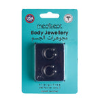 Load image into Gallery viewer, Body Jewellery Circular Open Ring Ball 2PK Stainless Steel Captive Beads &amp; Eyebrow Studs
