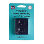 Load image into Gallery viewer, Body Jewellery Rose And Aqua 16G Stainless Steel 3/8 Eyebrow Studs
