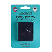 Body Jewellery Crvd Baby Bar 16G Stainless Steel 3/8 Eyebrow Studs