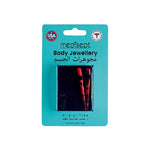 Load image into Gallery viewer, Body Jewellery Acrylic Taper Red 2-Pk Surgical Steel 6G Earring

