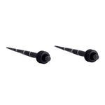 Load image into Gallery viewer, Body Jewellery Acrylic Taper Black 2-Pk Surgical Steell 8G Earring
