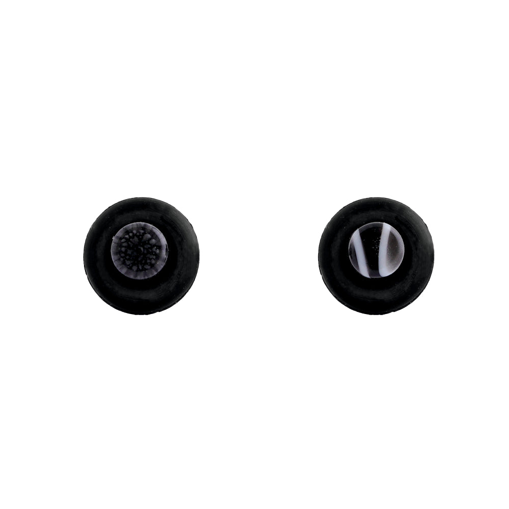 Body Jewellery Acrylic Taper Black 2-Pk Surgical Steell 8G Earring
