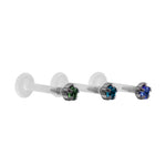 Load image into Gallery viewer, Body Jewellery Polycarbonate Zircon/Sapphire/Peridot Labrets Studs
