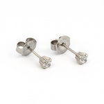 Load image into Gallery viewer, 3MM Cubic Zirconia Allergy-free Stainless Steel (Single Studs) Ear Piercing Stud For Men
