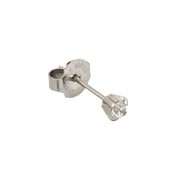 4MM Cubic Zirconia Allergy-free Stainless Steel (Single Studs) Ear Piercing Stud For Men