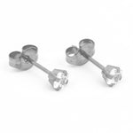 Load image into Gallery viewer, 3MM Cubic Zirconia Princess Cut Allergy-free Stainless Steel (Single Studs) Ear Piercing Stud For Men

