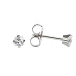 Load image into Gallery viewer, 3MM Cubic Zirconia Princess Cut Allergy-free Stainless Steel (Single Studs) Ear Piercing Stud For Men
