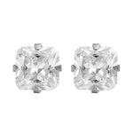 Load image into Gallery viewer, 4X4MM Cubic Zirconia Princess Cut Allergy-free Stainless Steel (Single Studs) Ear Piercing Stud For Men
