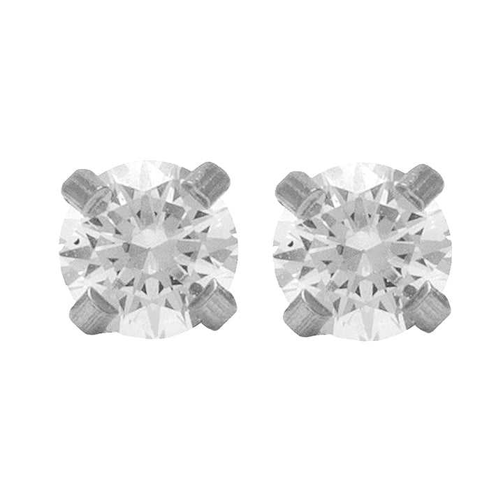 5MM Cubic Zirconia Allergy-free Stainless Steel (Single Studs) Ear Piercing Stud For Men