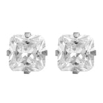 Load image into Gallery viewer, 5X5MM Cubic Zirconia Princess Cut Allergy-free Stainless Steel (Single Studs) Ear Piercing Stud For Men

