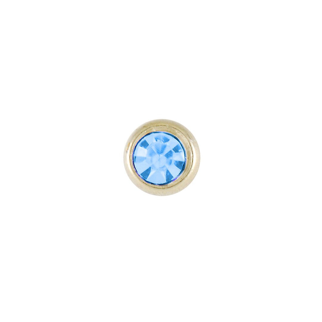 Aqua Champaign Titanium Polished Gold Color Sterilized Nose Piercer