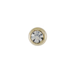 Load image into Gallery viewer, April Crystal Titanium Polished Gold Color Sterilized Nose Piercing
