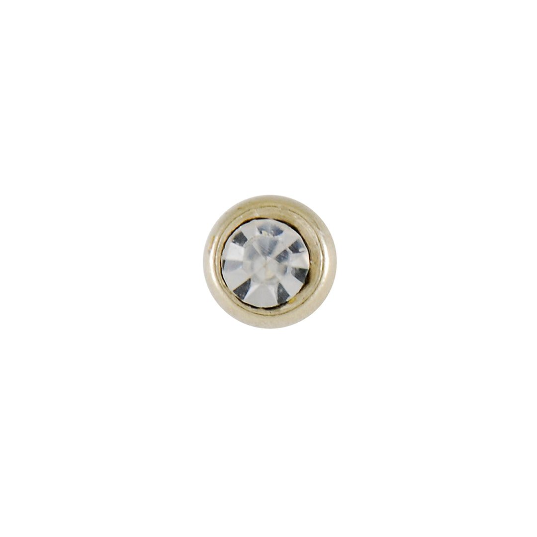 April Crystal Titanium Polished Gold Color Sterilized Nose Piercing