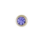 Load image into Gallery viewer, Light Sapphire Titanium Polished Gold Color Sterilized Nose Piercer

