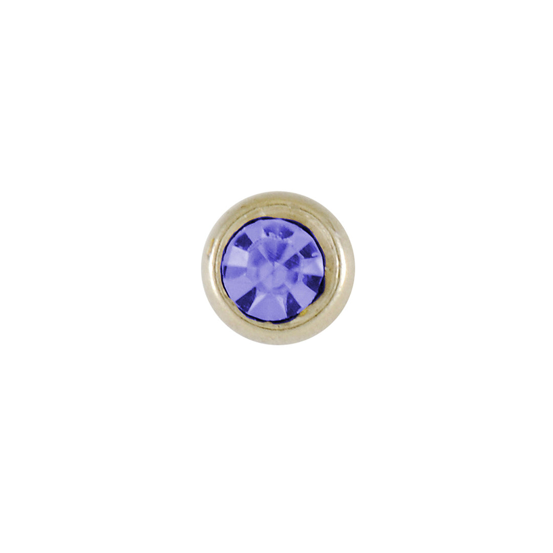 Light Sapphire Titanium Polished Gold Color Sterilized Nose Piercer