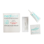 Load image into Gallery viewer, Light Sapphire Titanium Polished Gold Color Sterilized Nose Piercer
