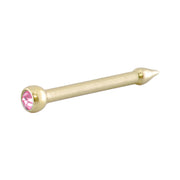 Light Rose Titanium Polished Gold Color Sterilized Nose Piercer