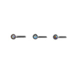 Load image into Gallery viewer, Body Jewellery Jewel Nose 3 PK Ab Assorted Colors 20G 1MM Stainless Steel Nose Stud
