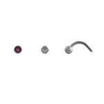 Load image into Gallery viewer, Body Jewellery Nose Screw Ball/Crystal/Retainer 20G 1MM Stainless Steel Nose Stud
