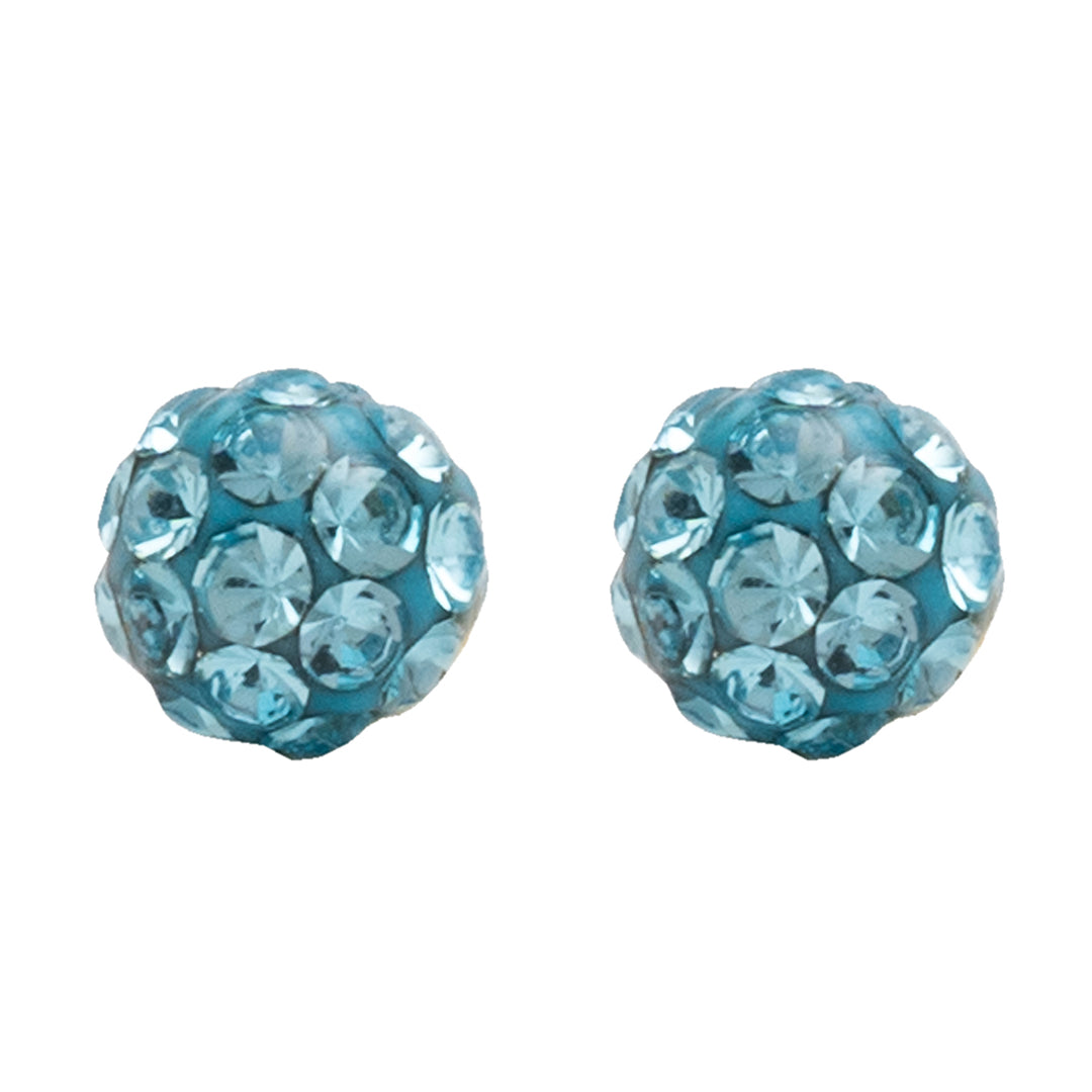 4.5MM Fireball Aquamarine Allergy-free Stainless Steel Ear Studs