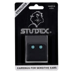 Load image into Gallery viewer, 4.5MM Fireball Aquamarine Allergy-free Stainless Steel Ear Studs
