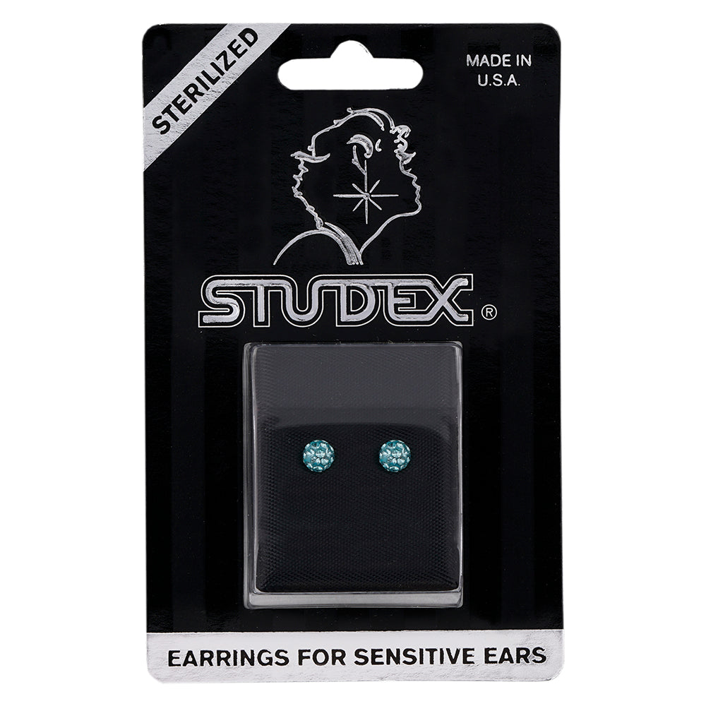 4.5MM Fireball Aquamarine Allergy-free Stainless Steel Ear Studs