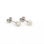Load image into Gallery viewer, 4.5MM Fireball Crystal Allergy-free Stainless Steel Ear Studs

