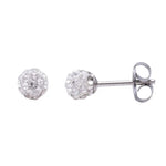 Load image into Gallery viewer, 4.5MM Fireball Crystal Allergy-free Stainless Steel Ear Studs
