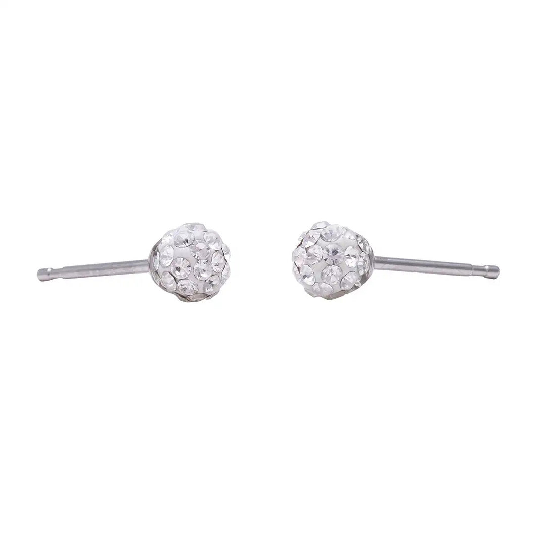 4.5MM Fireball Crystal Allergy-free Stainless Steel Ear Studs