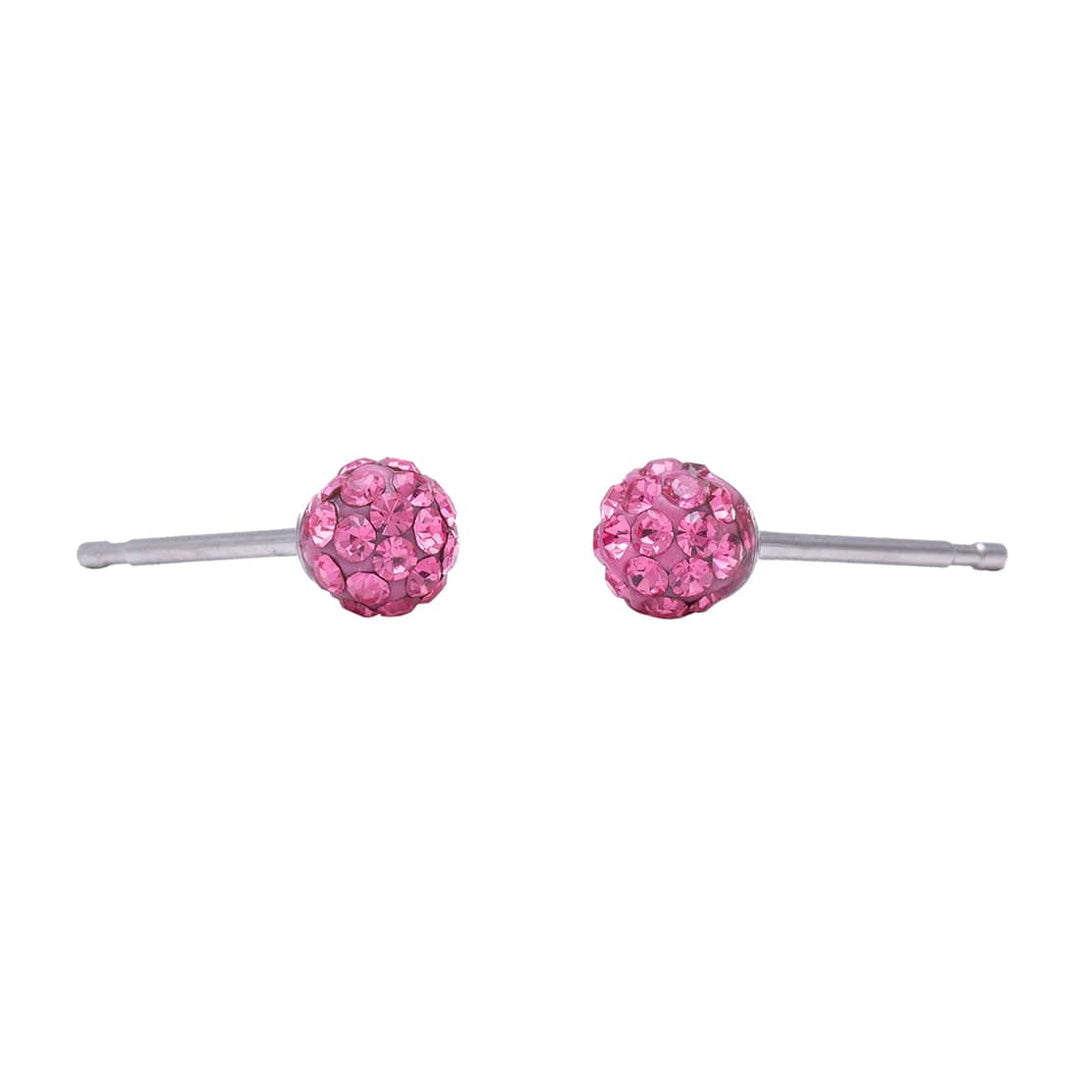 4.5MM Fireball Rose Allergy-free Stainless Steel Ear Studs