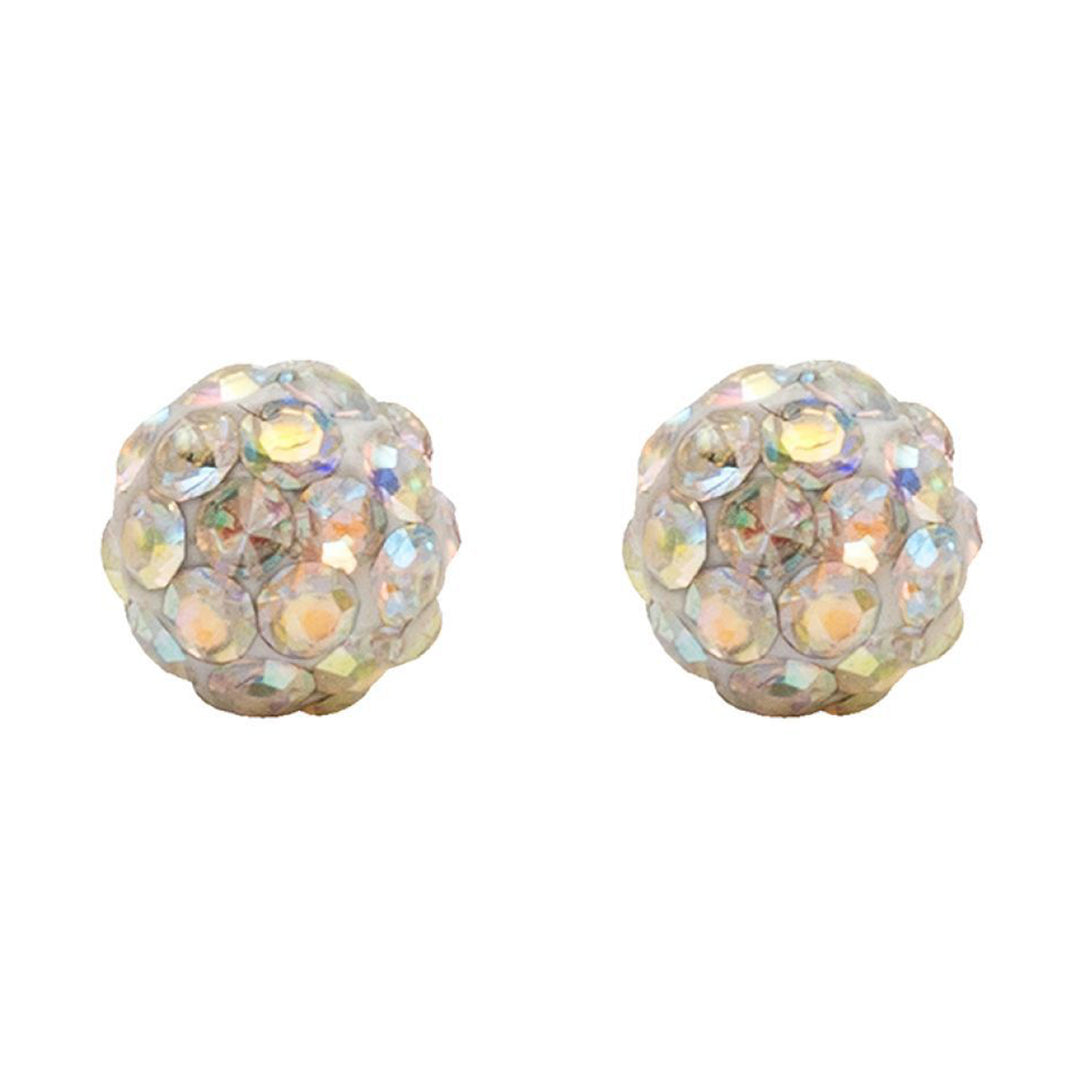 4.5MM Fireball Ab Crystal Allergy-free Stainless Steel Ear Studs