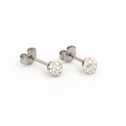 4.5MM Fireball Ab Crystal Allergy-free Stainless Steel Ear Studs