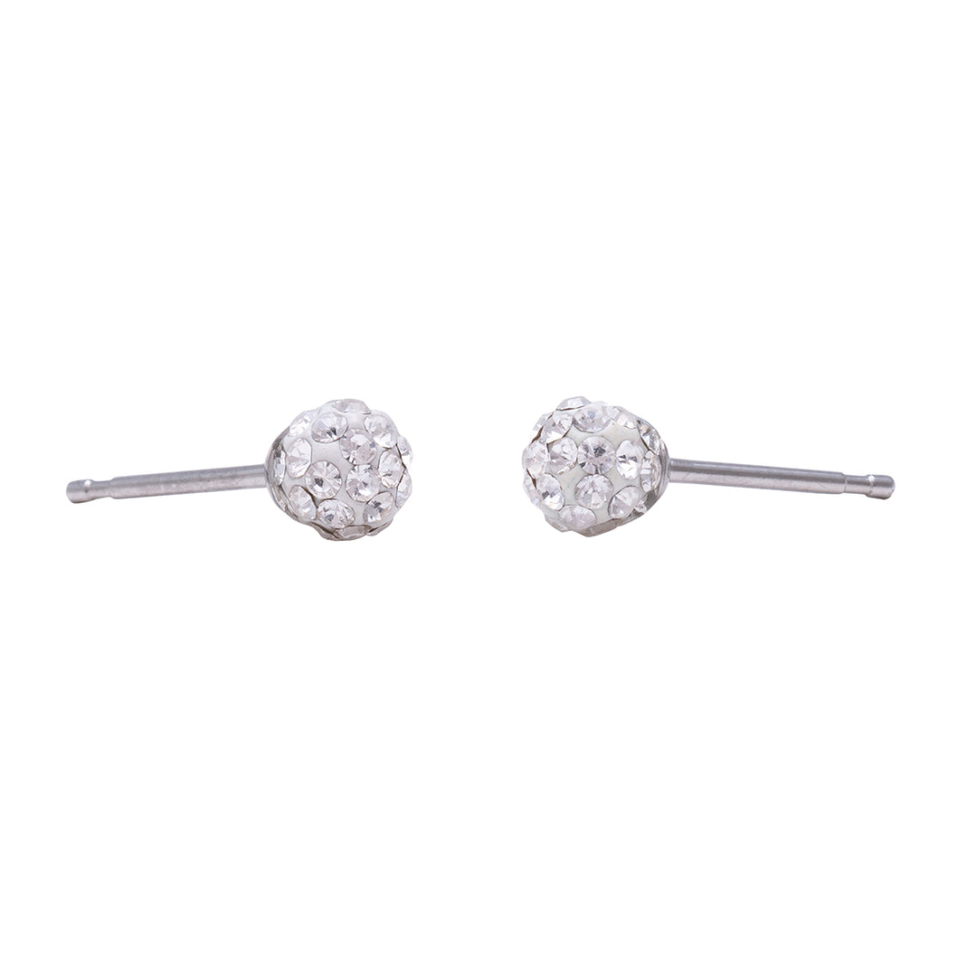 4.5MM Fireball Ab Crystal Allergy-free Stainless Steel Ear Studs