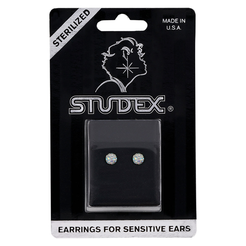 4.5MM Fireball Ab Crystal Allergy-free Stainless Steel Ear Studs