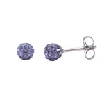 Load image into Gallery viewer, 4.5MM Fireball Tanzanite Allergy-free Stainless Steel Ear Studs
