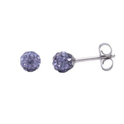 4.5MM Fireball Tanzanite Allergy-free Stainless Steel Ear Studs