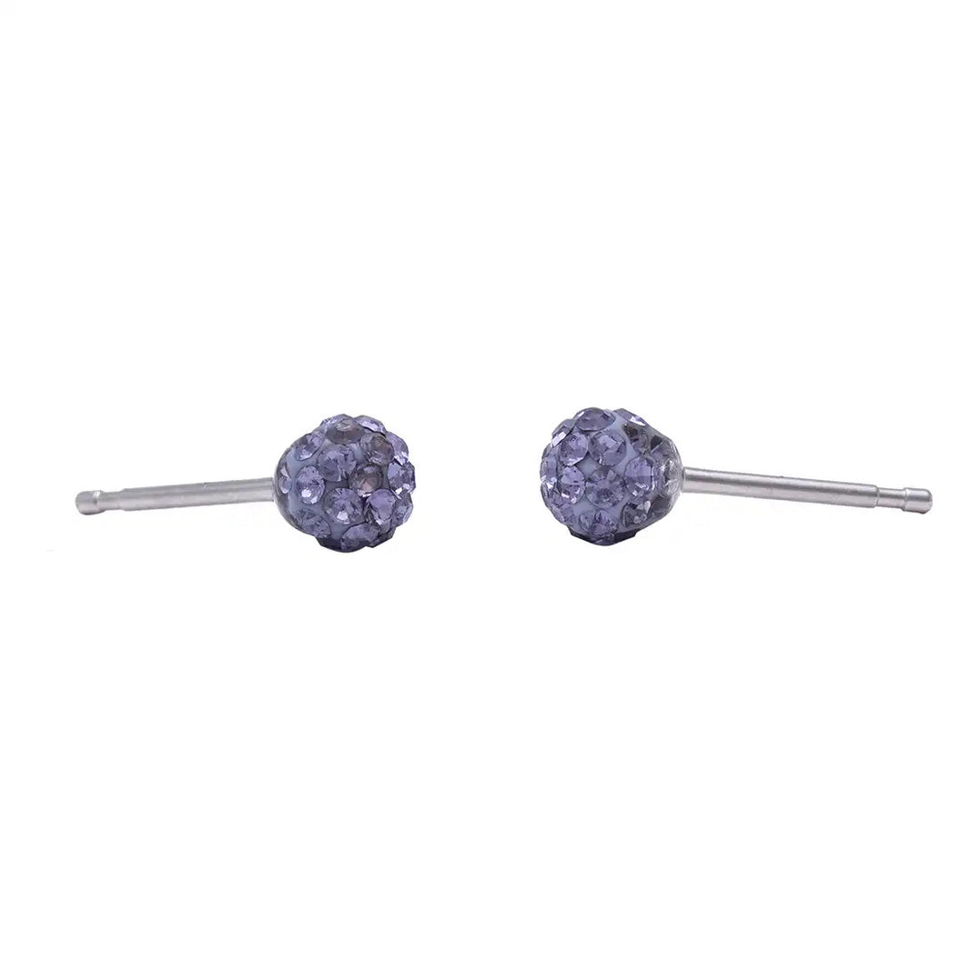 4.5MM Fireball Tanzanite Allergy-free Stainless Steel Ear Studs