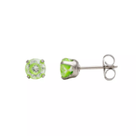 Load image into Gallery viewer, 5MM Cubic Zirconia Neon Green Allergy-Free Stainless Steel Ear Studs
