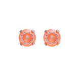 Load image into Gallery viewer, 5MM Cubic Zirconia Neon Orange Allergy-Free Stainless Steel Ear Studs
