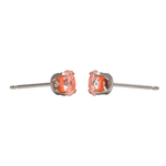 Load image into Gallery viewer, 5MM Cubic Zirconia Neon Orange Allergy-Free Stainless Steel Ear Studs
