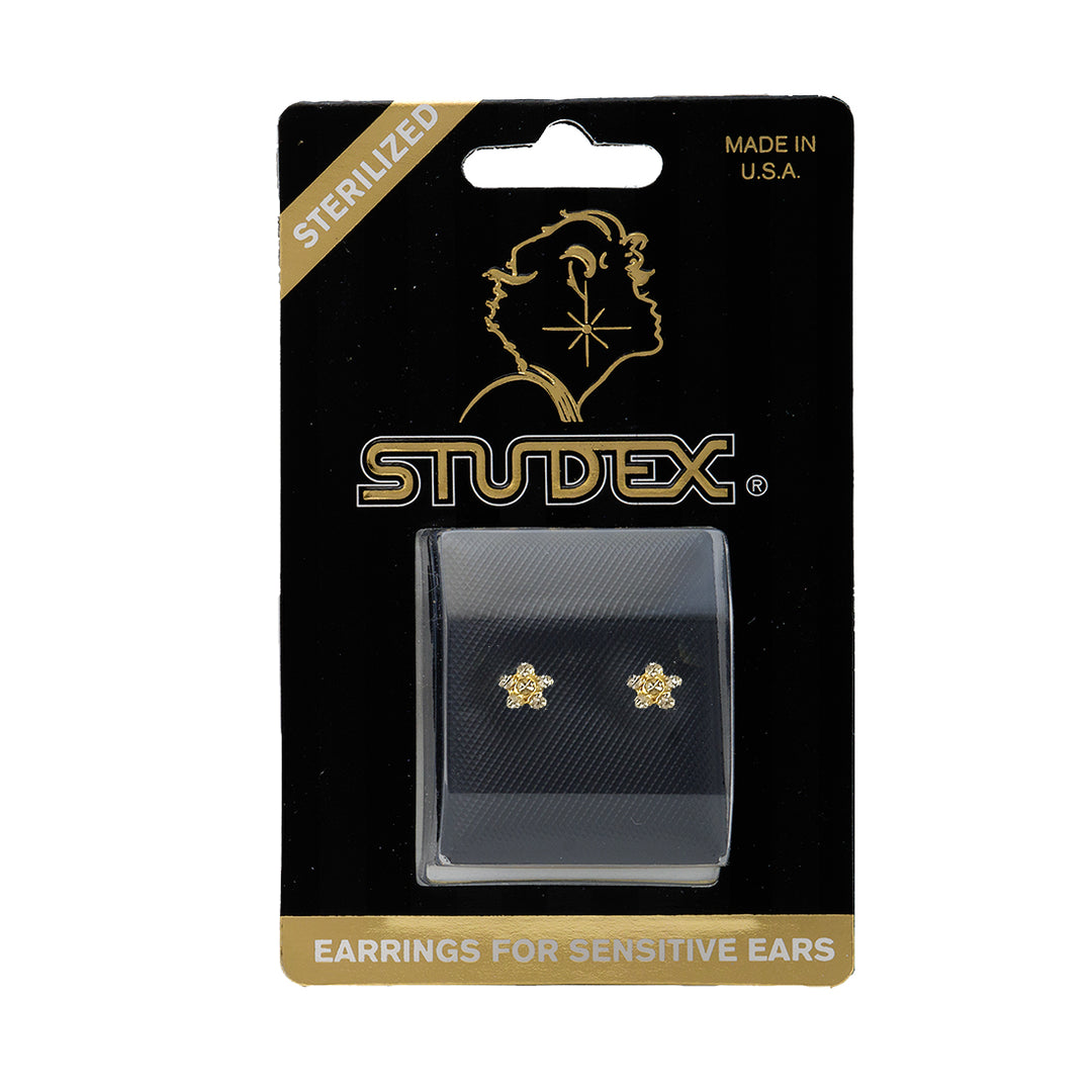Daisy Apr Crystal 24K Pure Gold Plated Ear Studs