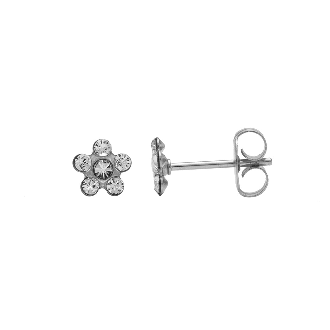 Daisy Apr Crystal Allergy-free Stainless Steel Ear Studs