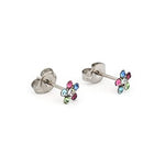 Load image into Gallery viewer, Daisy Rainbow Allergy-free Stainless Steel Ear Studs
