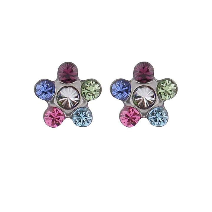 Daisy Rainbow Allergy-free Stainless Steel Ear Studs