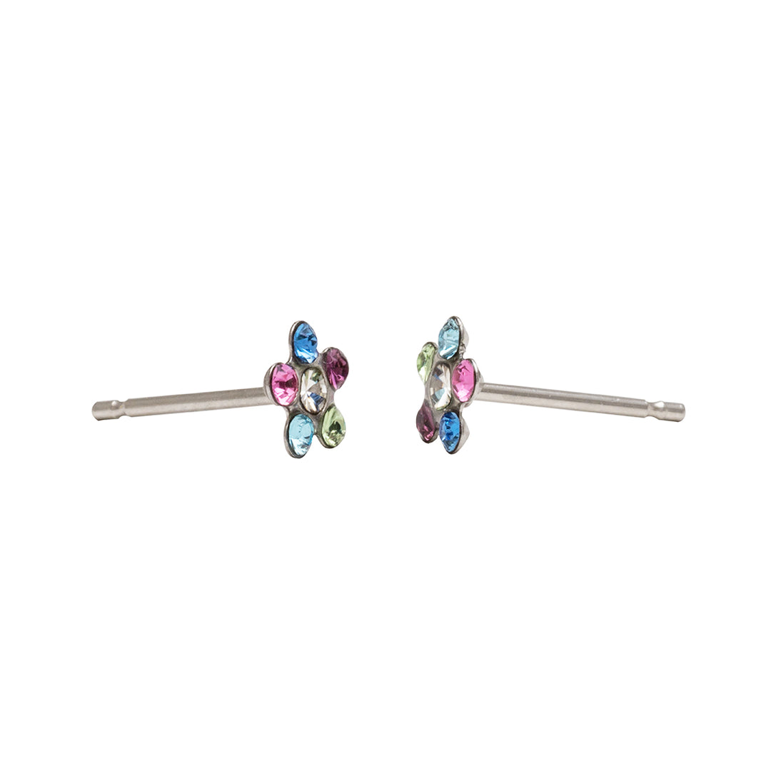 Daisy Rainbow Allergy-free Stainless Steel Ear Studs